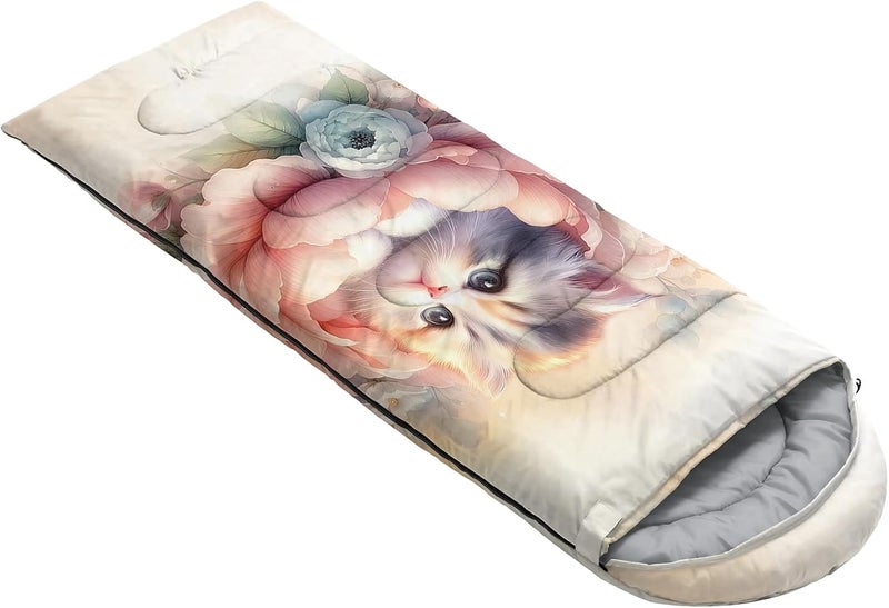 UEVBF Sea Turtle Sleeping Bag for Kids Boys Girls,Ocean Themed Camping Gear,Waterproof Compact Sleeping Bag for Camping Backpacking Outdoor Hiking. - Image 2